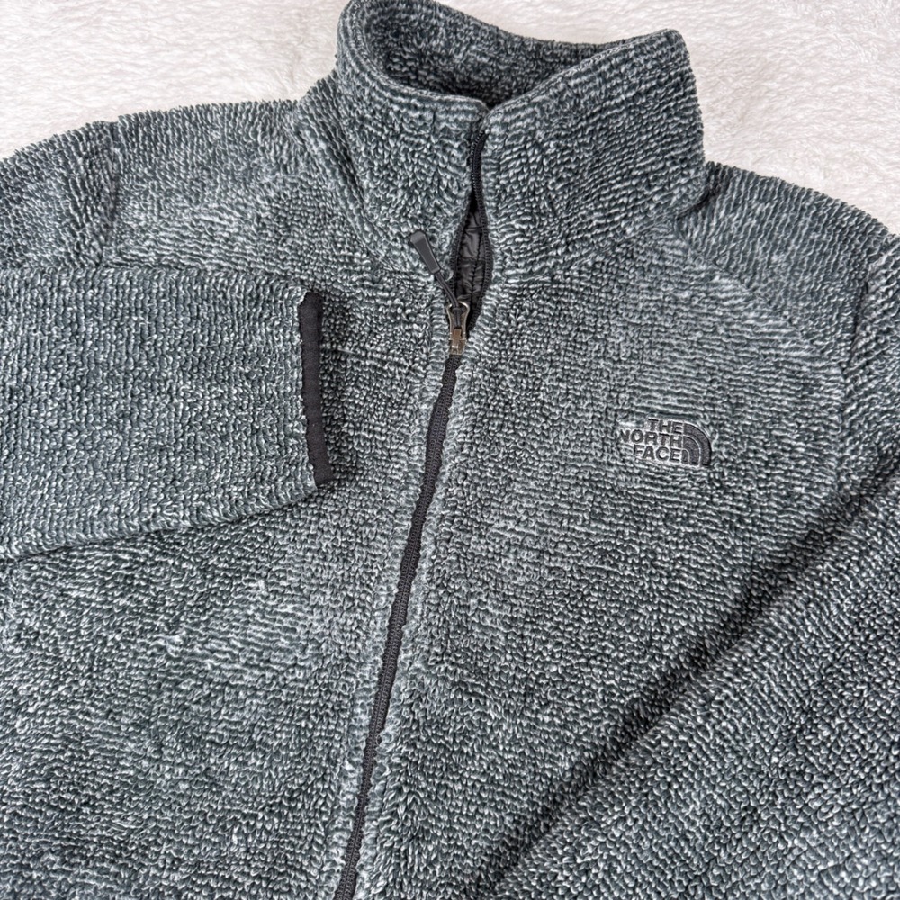 The North Face Osito Womens XL Grey L/S Full Zip Faux Fur Fleece Jacket NF00C782